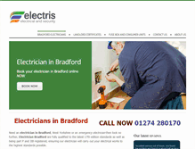 Tablet Screenshot of electricians-bradford.co.uk
